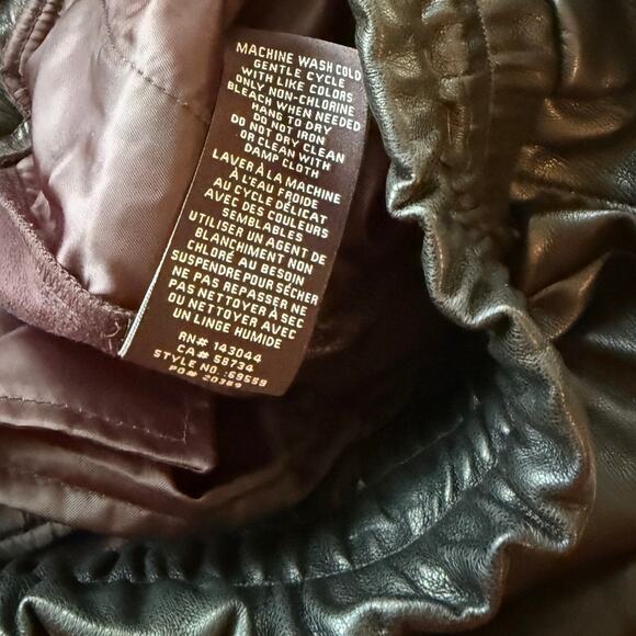 7 For All Mankind Black Faux Leather Joggers Elastic Waist Versatile Small - Picture 8 of 9